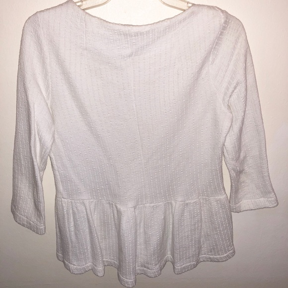 Anthropologie Amadi White Peplum Top - Picture 8 of 8